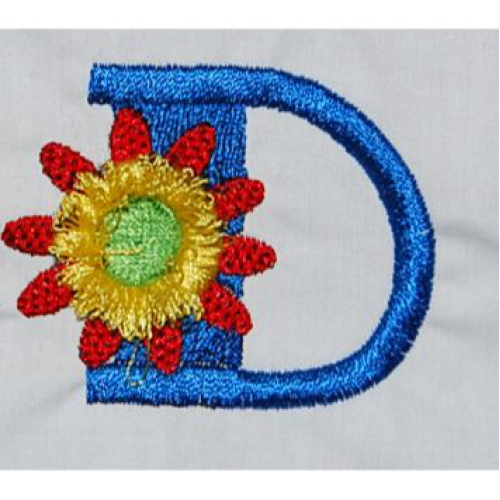Fringe Flower Alphabet D
