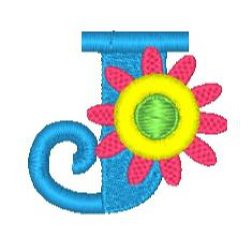 Fringe Flower Alphabet J