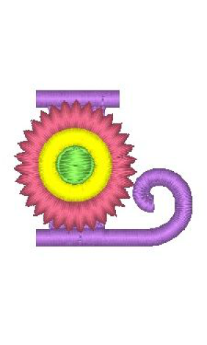 Fringe Flower Alphabet L