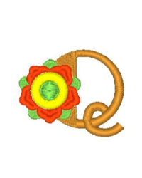 Fringe Flower Alphabet Q