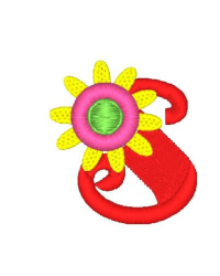 Fringe Flower Alphabet S