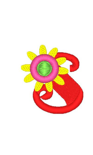 Fringe Flower Alphabet S