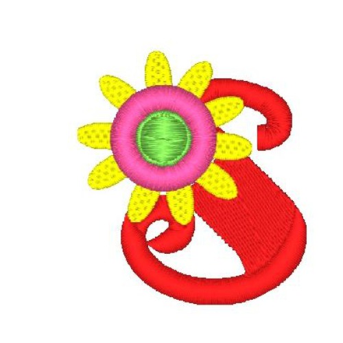 Fringe Flower Alphabet S
