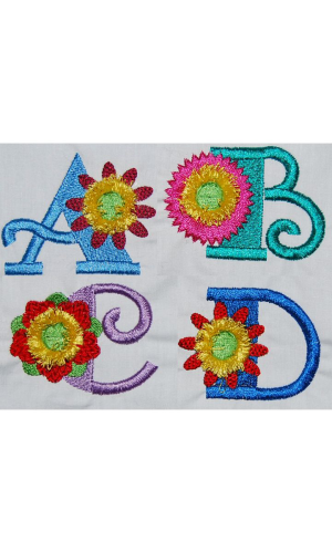 Fringe Flower Alphabet Set