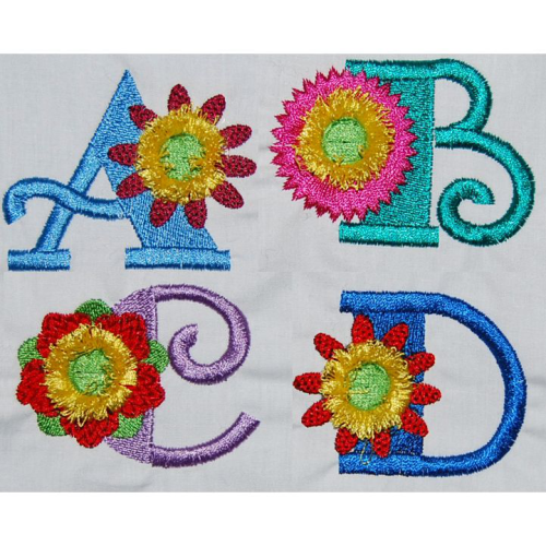 Fringe Flower Alphabet Set