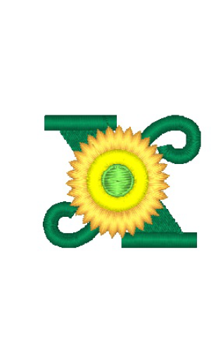 Fringe Flower Alphabet X