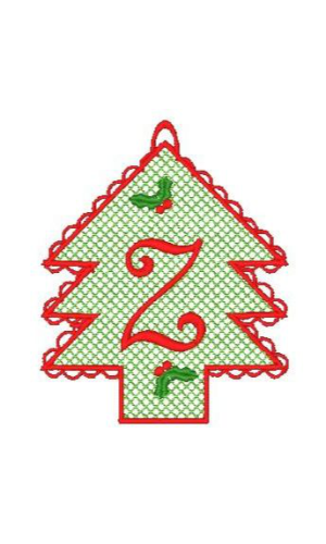 Dentelle FSL arbre de Noël Z Dentelle FSL arbre de Noël Z