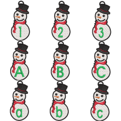 Lace Snowman Alpha Set