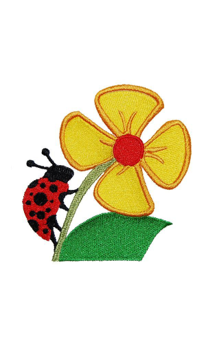 Ladybug With Flower