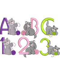 Little Kitty Alphabet Set