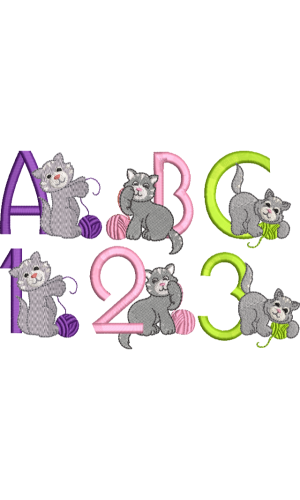 Little Kitty Alphabet Set