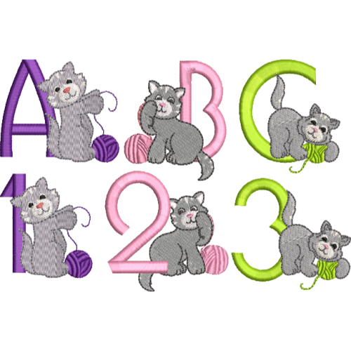 Little Kitty Alphabet Set