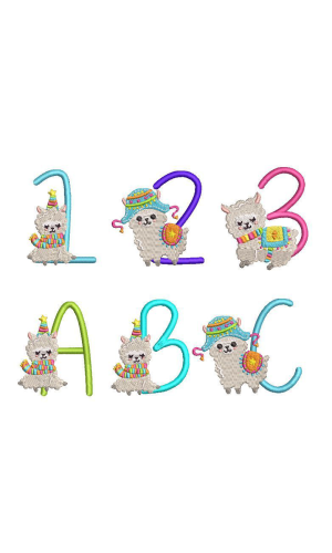 Llama Alphabet Set