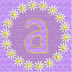 Lower Case Embossed Daisy A