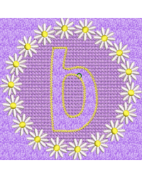 Lower Case Embossed Daisy B