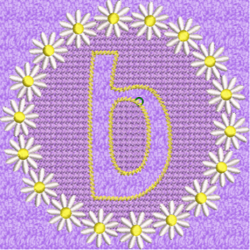 Lower Case Embossed Daisy B