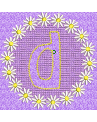 Lower Case Embossed Daisy D