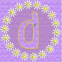 Lower Case Embossed Daisy D