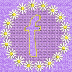 Lower Case Embossed Daisy F