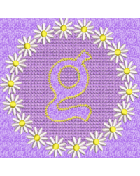 Lower Case Embossed Daisy G