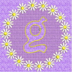 Lower Case Embossed Daisy G