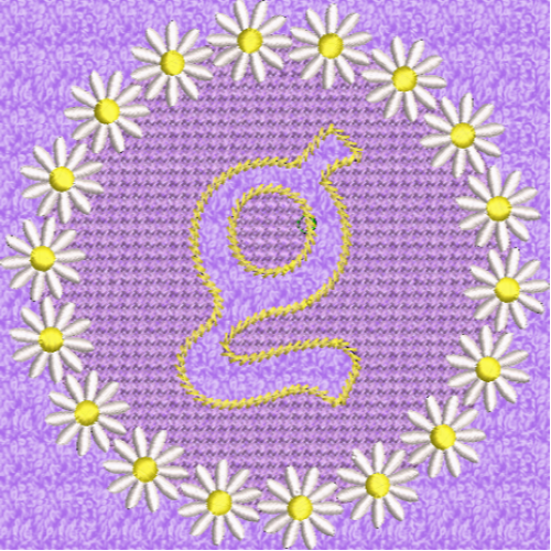 Lower Case Embossed Daisy G