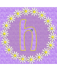 Lower Case Embossed Daisy H