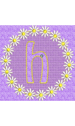 Lower Case Embossed Daisy H