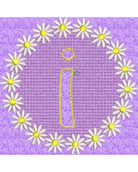 Lower Case Embossed Daisy I