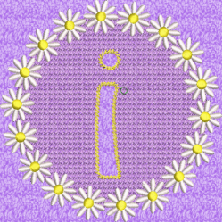 Lower Case Embossed Daisy I