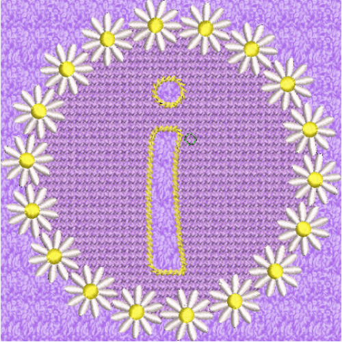 Lower Case Embossed Daisy I