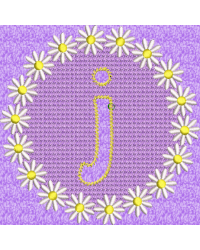 Lower Case Embossed Daisy J