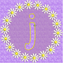 Lower Case Embossed Daisy J