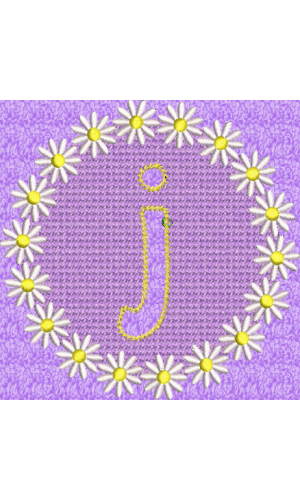 Marguerite minuscule en relief J