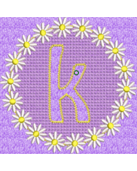 Lower Case Embossed Daisy K