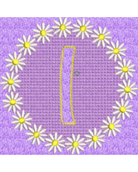 Lower Case Embossed Daisy L