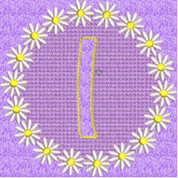 Lower Case Embossed Daisy L