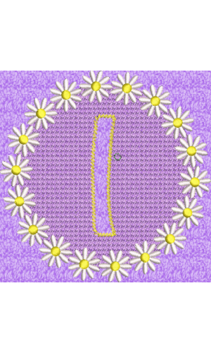 Lower Case Embossed Daisy L