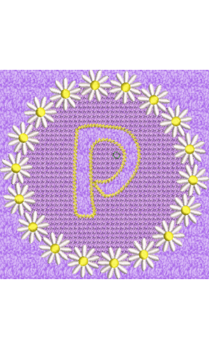 Marguerite minuscule en relief P