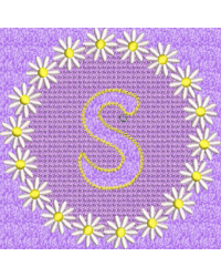 Lower Case Embossed Daisy S