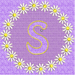 Lower Case Embossed Daisy S