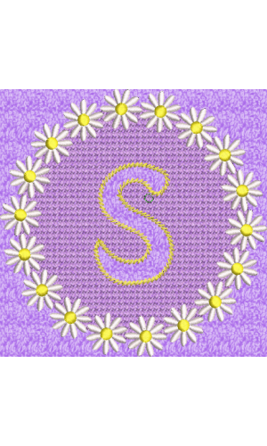 Lower Case Embossed Daisy S