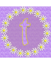 Lower Case Embossed Daisy T