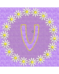 Lower Case Embossed Daisy V