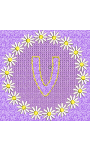 Lower Case Embossed Daisy V