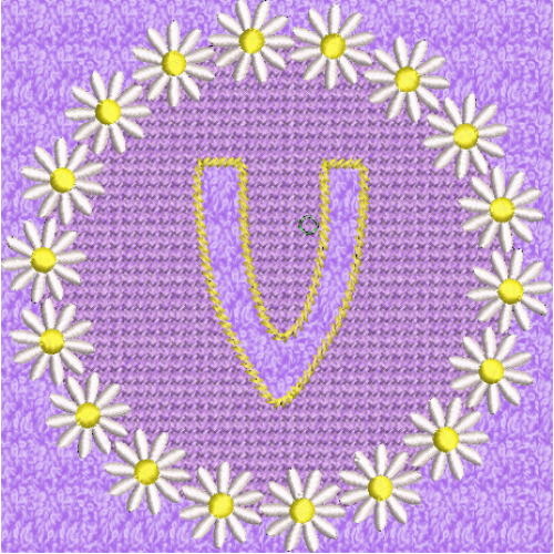 Lower Case Embossed Daisy V