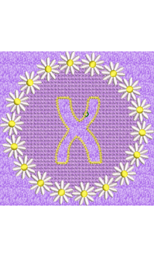 Marguerite minuscule en relief X