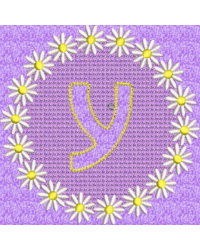 Lower Case Embossed Daisy Y