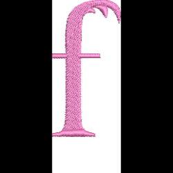 Lower Case Flamingo Font F