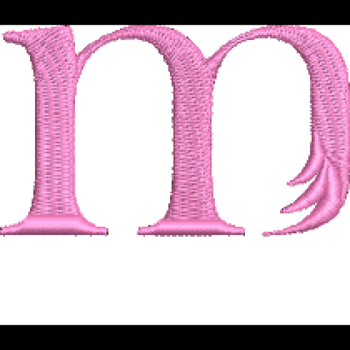 Lower Case Flamingo Font M
